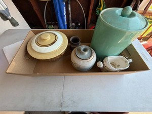 Vintage Art Pottery Canister Casserole Vase Planter Decor Lot
