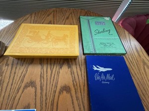 Vintage Stationery & Carbon Paper Box Lot Via Air Mail Imperial Supply