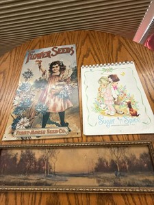 Vintage Ferry-Morse Seed Sign Sugar n Spice Calendar Framed Print