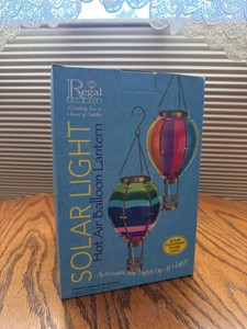 Regal Art & Gift Solar Hot Air Balloon Lantern Green Garden Light