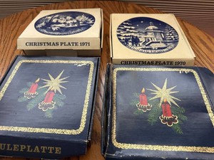 Set of 4 Vintage Weihnachten Christmas Collector Plates Boxed