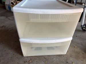 Sterilite 2-Drawer Plastic Storage Organizer White 29 Qt 27L
