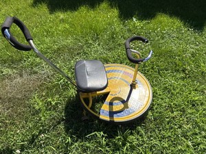 Blitz Bumper Car Ride On Spinning Toy Yellow Blue Kids Scooter