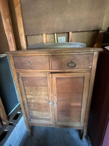 Rustic Country Wood Accent Cabinet 2 Drawer 2 Door Storage Cupboard