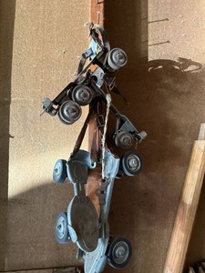 Vintage Clamp-On Roller Skates Adjustable Steel Strap Skate Lot