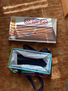 Revell 3-D Yarn Art Kit Eagle Wall Hanging & Striped Vinyl Tote Bag
