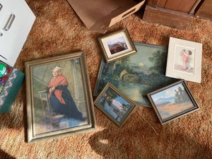 Lot of Framed Wall Art Prints Landscapes Portrait Cottage Decor