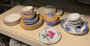 Vintage Mixed China Dinnerware Tea Set Lot TS&T Nautilus Japan