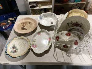Lot of Assorted Vintage Decorative China Plates Bowls Serving Pieces