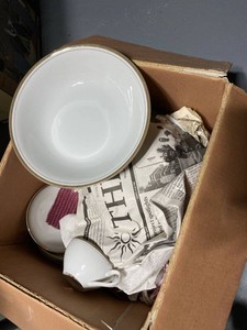 Royalton Fine China Japan White Gold Trim Dinnerware Set