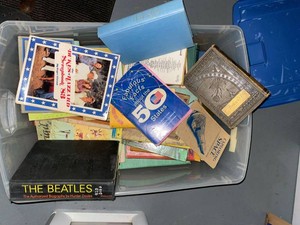 Box Lot of Assorted Vintage Antique Hardcover & Softcover Books