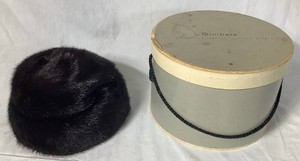 Gimbels Mink Womens Fashion Hat with Original Gimbels Hat Box