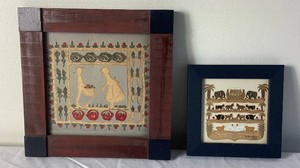 Pair of Scherenschnitte Artwork Depicting Noahs Ark (1982 - 6.5 x 6.5) and The Bounty  (1989 - 10.5 x 10.5)