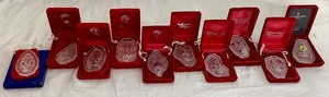 Vintage Waterford Crystal Ornaments from 1979-1987 and 1991