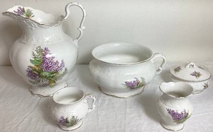 Vintage K.T. & K. Co - 5 Piece Set of Semi Vitreous Porcelain