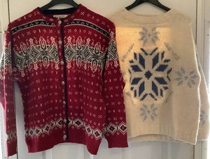 Two LL Bean Wool Sweaters - Size large