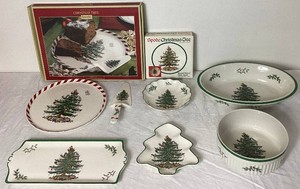 Collection of Spode Christmas Tree Servingware Pieces