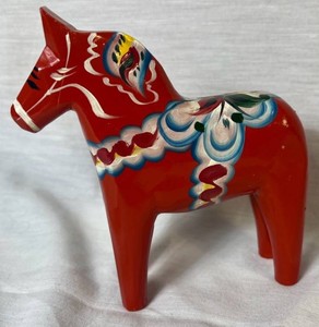 Nils Olsson Swedish Hand Painted Dala Horse