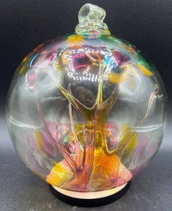 Kitras Hand Blown Art Glass 6 Tree Orb