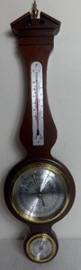 Vintage MCM Howard Miller Banjo Style Weather Station Model 612-712