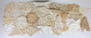 Large Collection of Neutral Doilies - Cream, Off-White, White in Various Shapes and Sizes