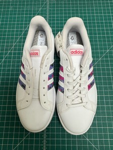 Adidas Womens Grand Court Sneakers EG0536 WhiteGloblueReapnk Size US 7.0 New