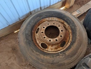 Bridgestone 11R22.5 Truck Tire on Steel Wheel