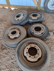 Truck Wheel and Tire Set (Lot of 6)