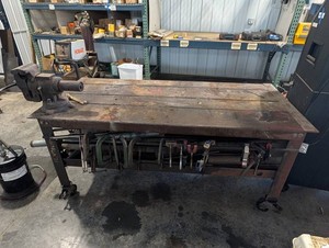 Steel Welding Table With Vise and Clamps