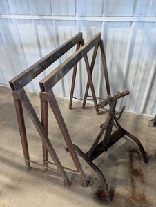 Industrial Steel Stand Set (Lot of 3)