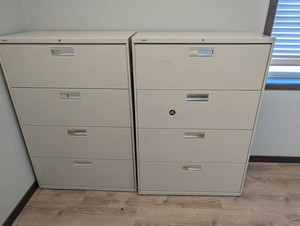 HON 4-Drawer Vertical File Cabinets (Lot of 2)