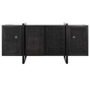 6 Cordelia Rattan Sideboard - Black