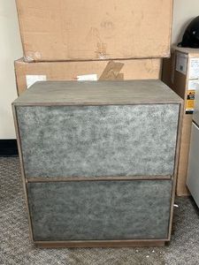 MSRP $695 - Cavalletto Home Eporedia Nightstand 2 Drawers - Smoked Oak