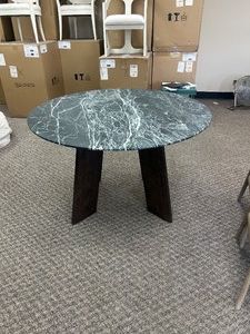 MSRP - $2,140 - Cavalletto Home Modern Fin Marble Dining Table