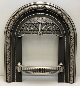 Heavy Cast Iron Windsor Fireplace Surround Black And Silver Retails For $1,700.00 31" x 35"