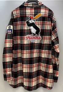 XXXL HAMMS Beer Adorned Angry Minnow Clothing Company Button Up Flannel Long Sleeve Shirt