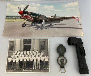 Vintage Military Issued Flashlight, Compass And More