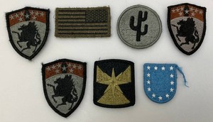 Misc. Military Patches With Velcro Back
