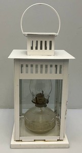 Large Metal Outdoor Hanging Garden Oil Lamp 9.5 x 9.5 x 18