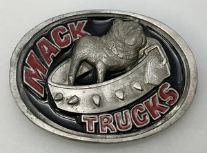 Vintage Collectible Heavy Metal MAC Trucks Belt Buckle