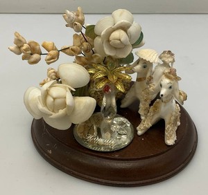 Vintage Hawaii Shell Art With Swarovski Crystal 5 x 6