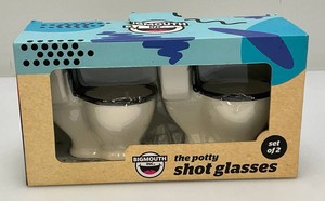Collectible Bigmouth The Potty Toilet Shot Glasses New In Original Box