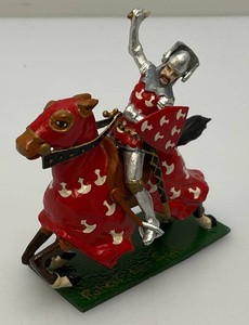 Unique Rare Hand Painted Heavy Metal Knight By R. Courtney Made In England (Original Box) Sword broken