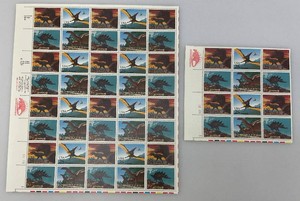Group Of Misc. Collectible  25 Cent US Dinosaur Stamp Sheets