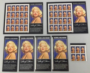 Group Of  Collectible Legends Of Hollywood MARILYN MONROE 32 Cent US Stamp Sheets