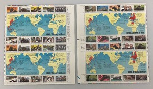 Group Of Misc. Collectible 1941 A World At War 29 Cent US Stamp Sheet And 1945 Victory At Last 32 Cent US Stamp Sheet