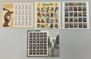 Group Of Misc. Collectible 32 Cent US Stamp Sheets Including Legends Of Hollywood James Dean And More