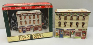Misc. RARE Collectible Coca-Cola Town Square Collection Porcelain Building In Original Box