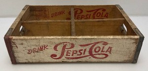 Very Old PEPSI-COLA Wooden Soda Crate