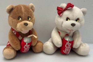 Vintage Collectible 13 Coca-Cola Plush Bears